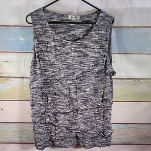 Dress Barn Gray and White Sleeveless Tank Top
